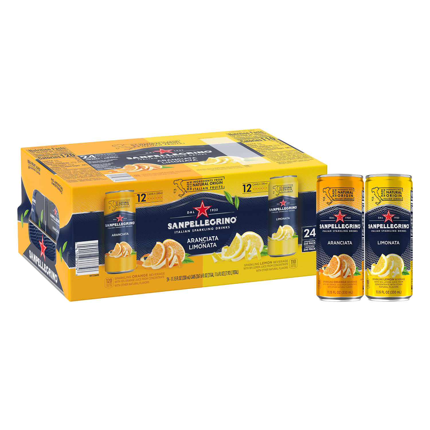 S.Pellegrino Sparkling Drink Variety Pack (11.15 fl. oz., 24 pk.)