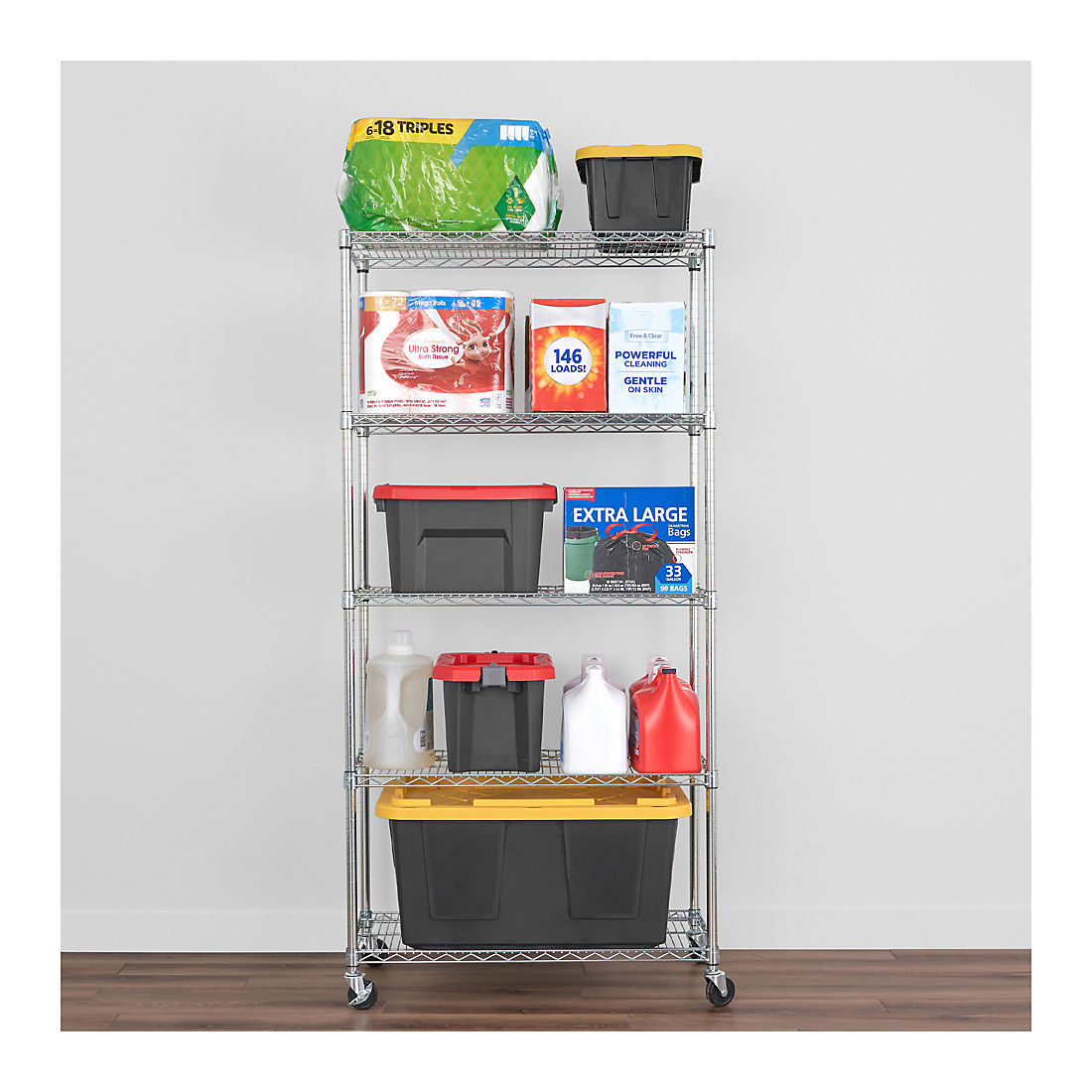 SafeRacks 18" x 36" x 72" 5-Tier Wire Shelving