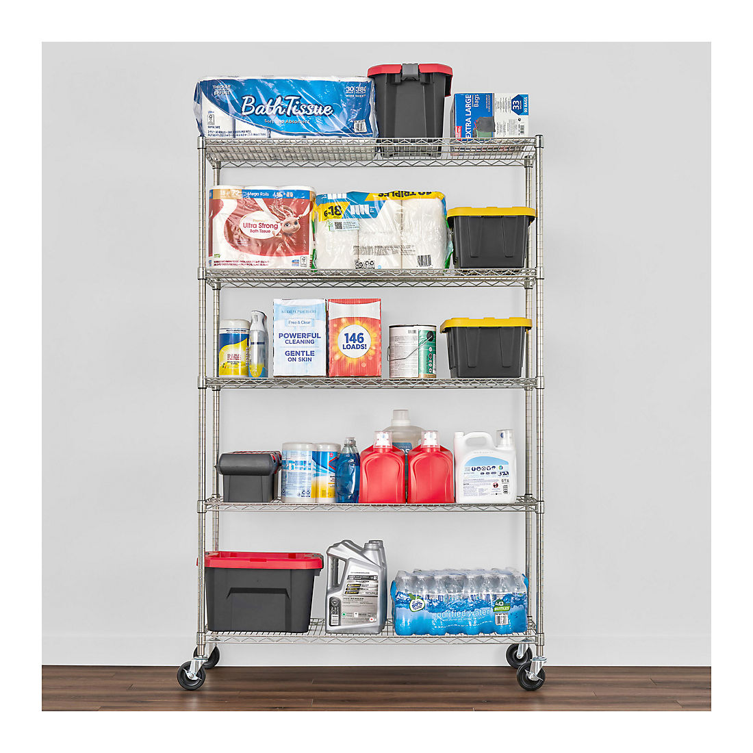 SafeRacks 18" x 48" x 72" 5-Tier Wire Shelving