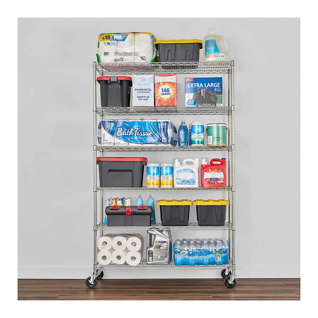 SafeRacks 18" x 48" x 72" 6-Tier Wire Shelving