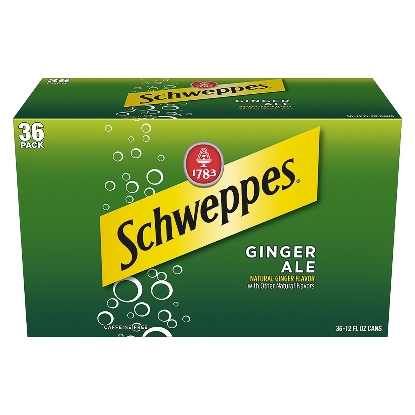 Schweppes Ginger Ale Soda, 36 pk.