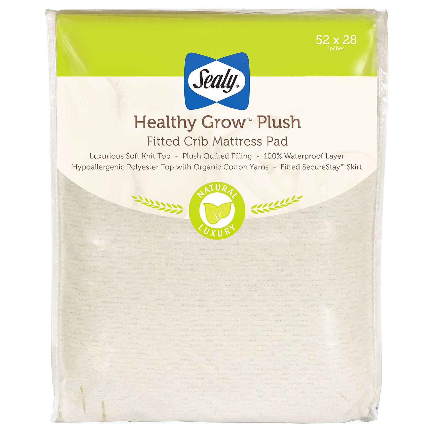 Sealy Healthy Grow Plush Infant/Toddler Crib Mattress (52" x 28" x 8.5")