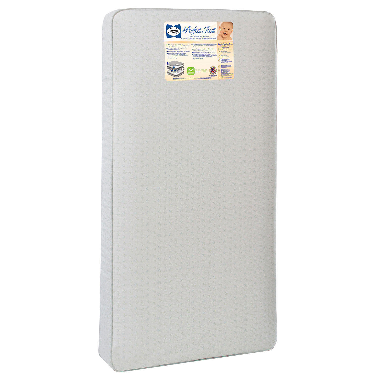 Sealy Perfect Rest Waterproof Infant/Toddler Crib Mattress, Kela