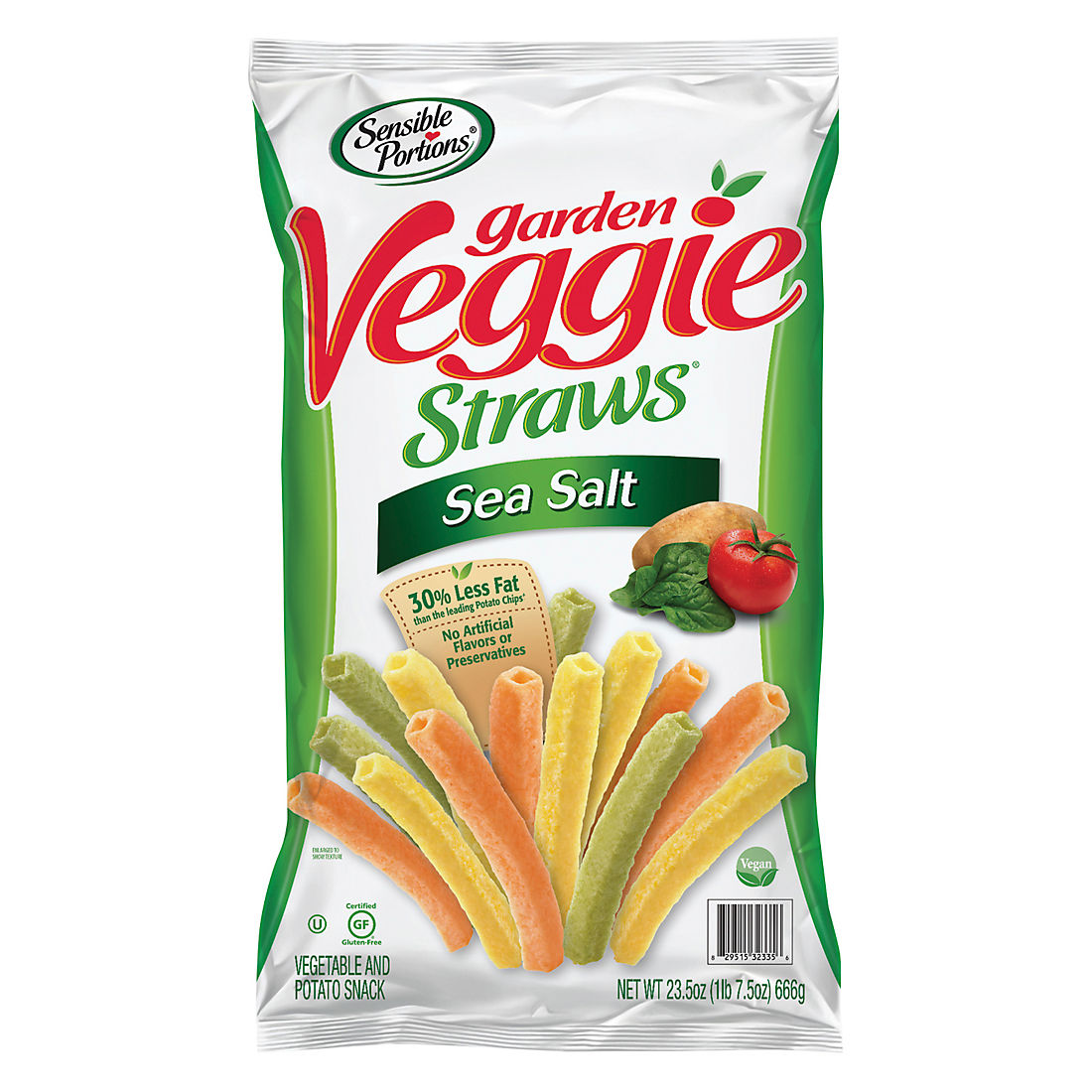 Sensible Portions Garden Veggie Straws With Sea Salt, 23.5 oz.