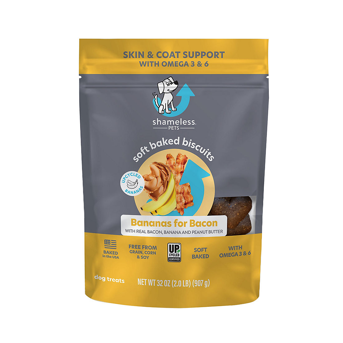 Shameless Pets Bananas for Bacon Soft Baked Dog Treats, 2 lbs.