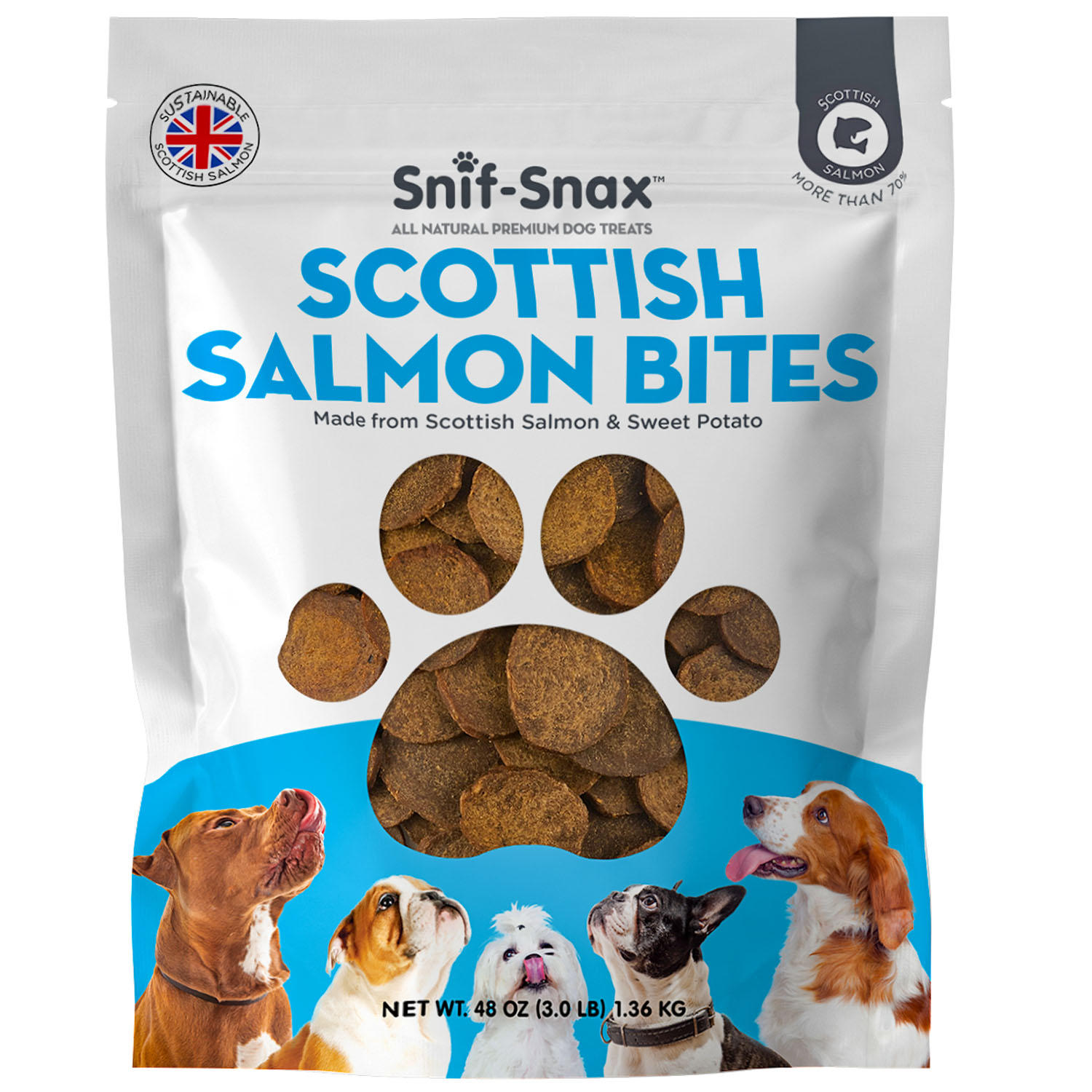 Snif-Snax Scottish Salmon Bites Dog Treats (3 lbs.)