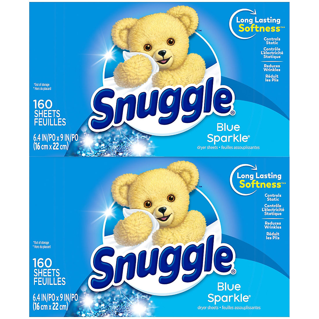 Snuggle Blue Sparkle Fabric Softener Dryer Sheets, 320 ct.