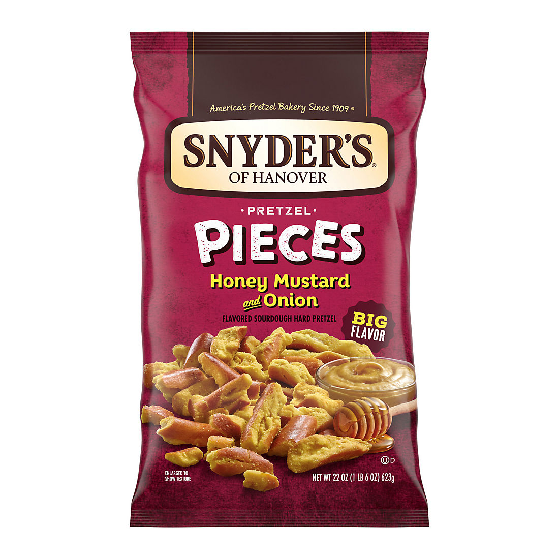 Snyder's of Hanover Honey Mustard and Onion Pretzel Pieces, 22 oz.