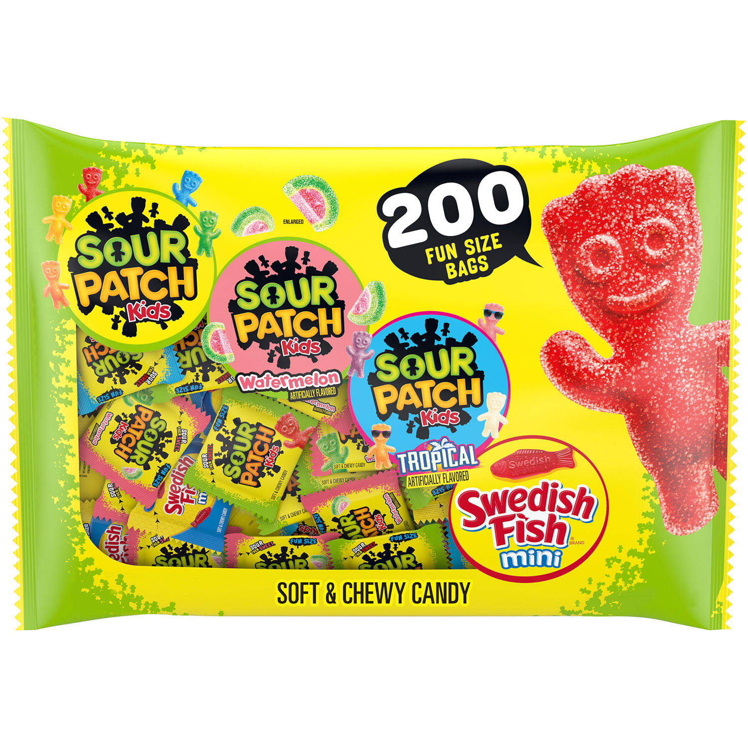 SOUR PATCH KIDS & SWEDISH FISH Candy Variety Pack (200 pk.)