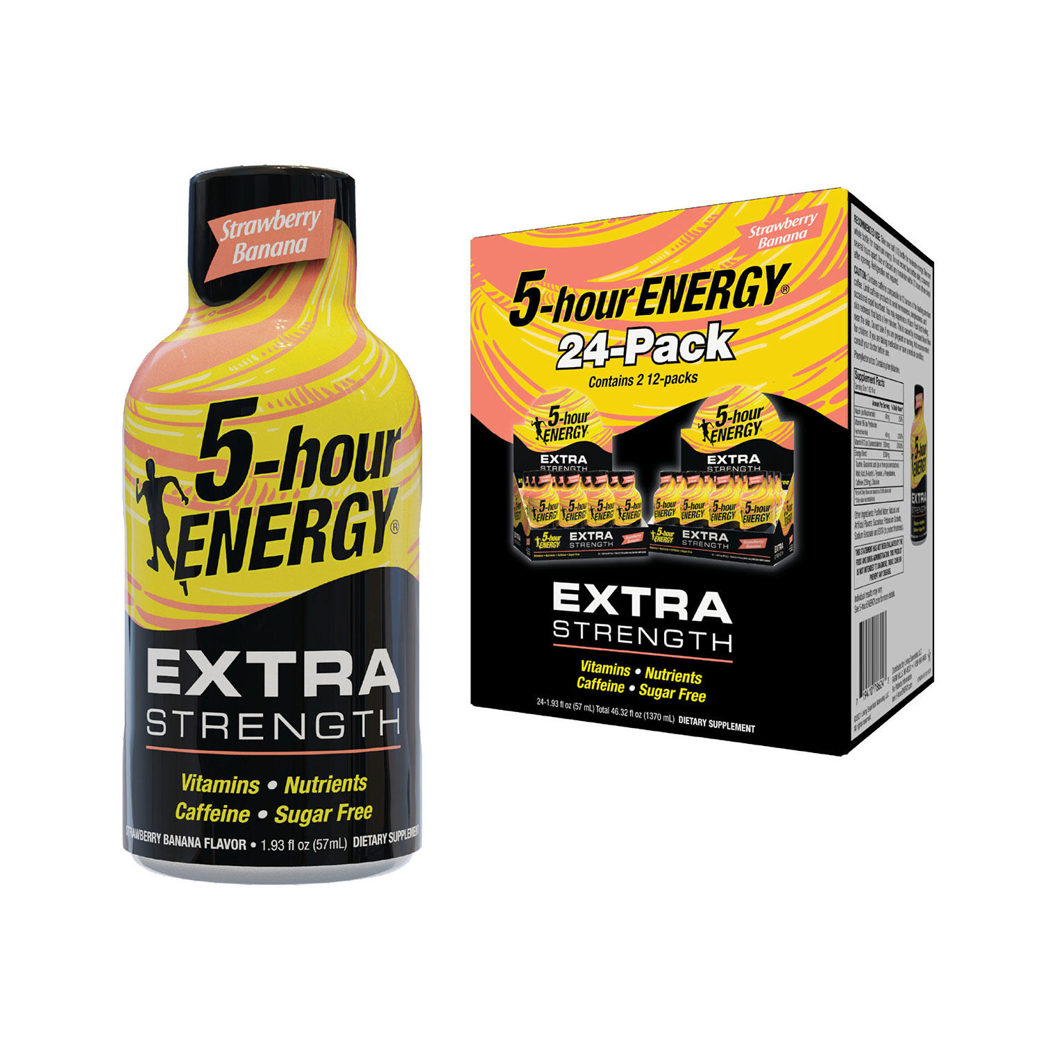 5-hour ENERGY Shot, Extra Strength, Strawberry Banana (1.93 oz., 24 ct.)