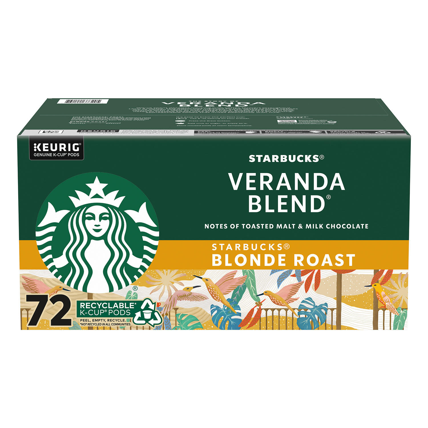 Starbucks Blonde Roast Coffee K-Cups , Veranda Blend (72 ct.)