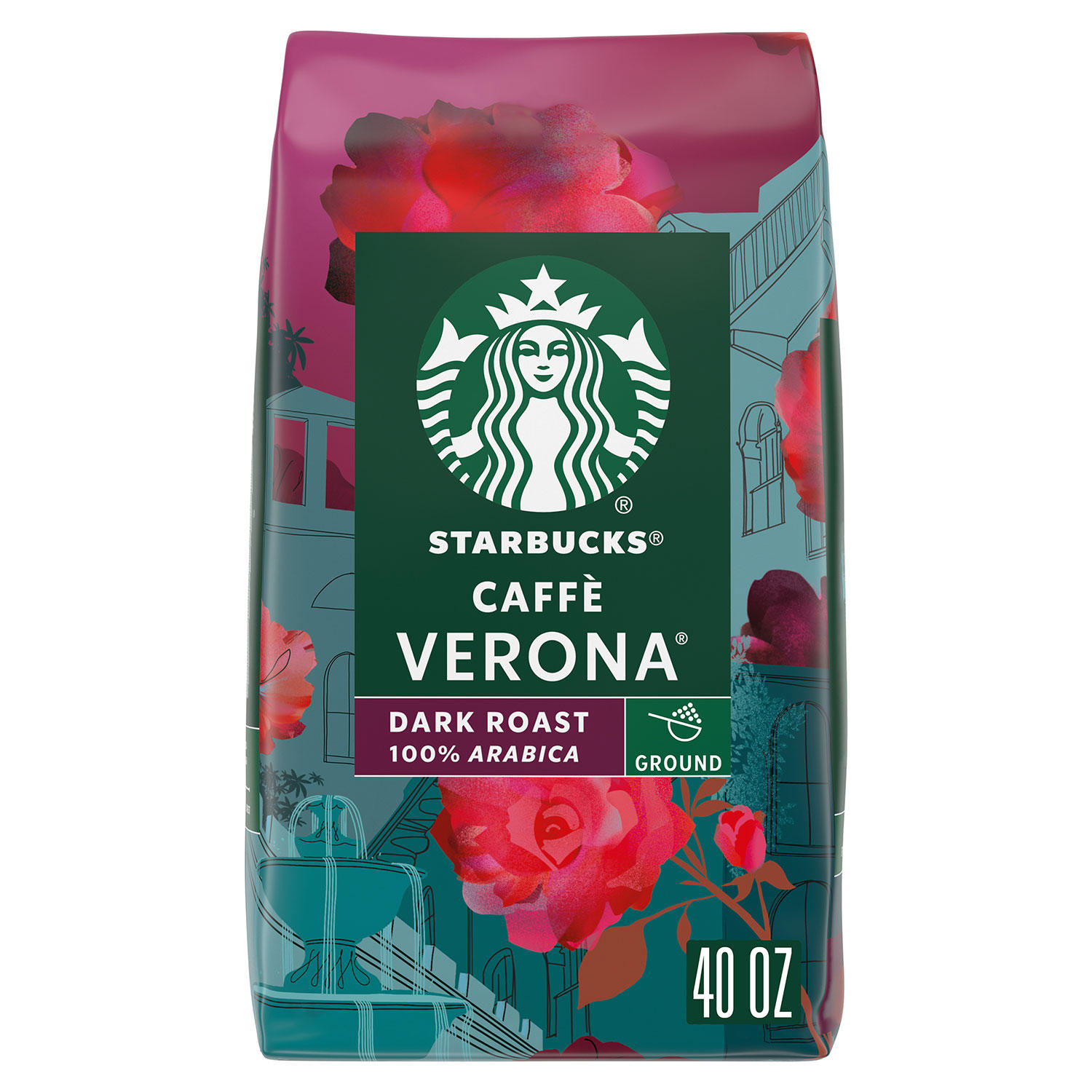 Starbucks Caffe Verona Ground Coffee, Dark Roast (40 oz.)