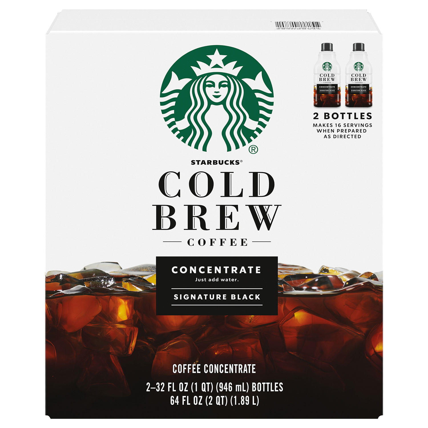 Starbucks Cold Brew Coffee Concentrates, Signature Black (32 oz., 2 pk.)