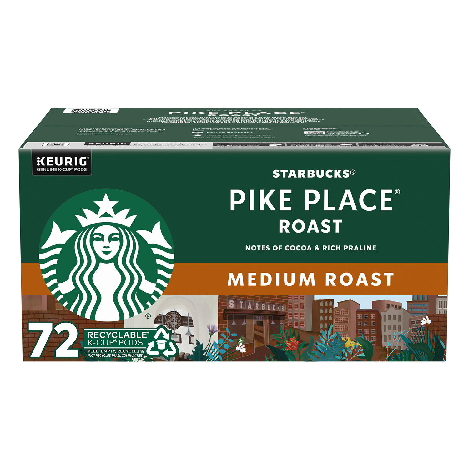 Starbucks Pike Place K-Cups, Medium Roast (72 ct.)