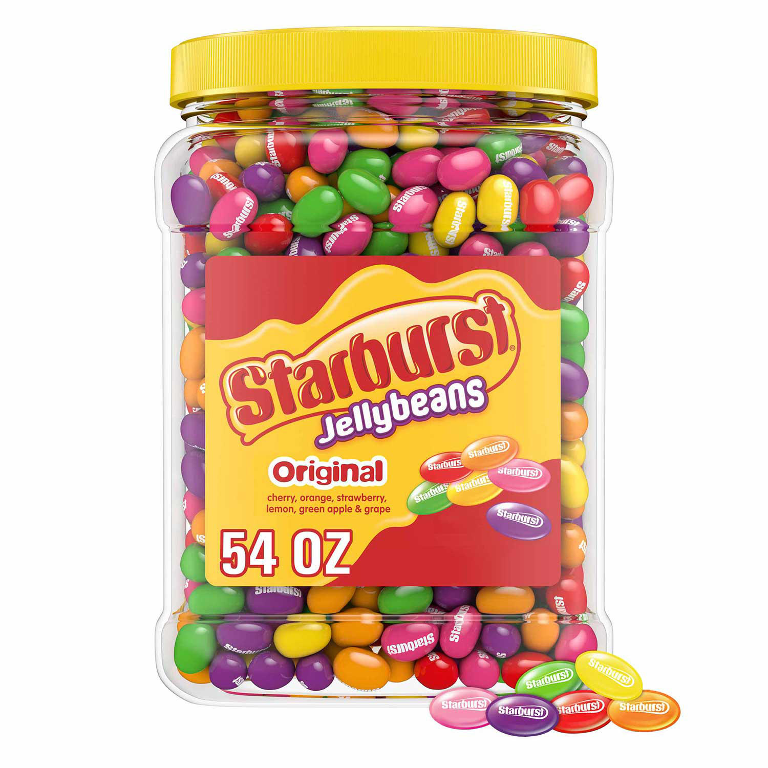 Starburst Original Assorted Jelly Beans Chewy Candy Resealable Jar (54 oz.)