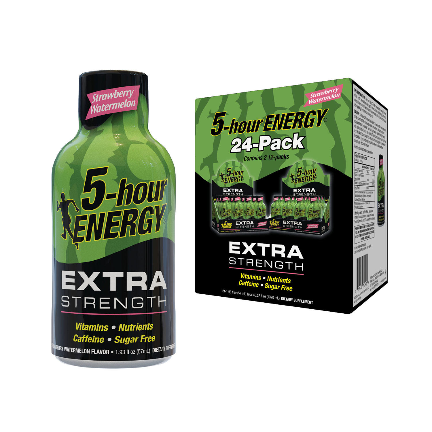 5-hour ENERGY Shot, Extra Strength, Strawberry Watermelon (1.93 oz., 24 ct.)