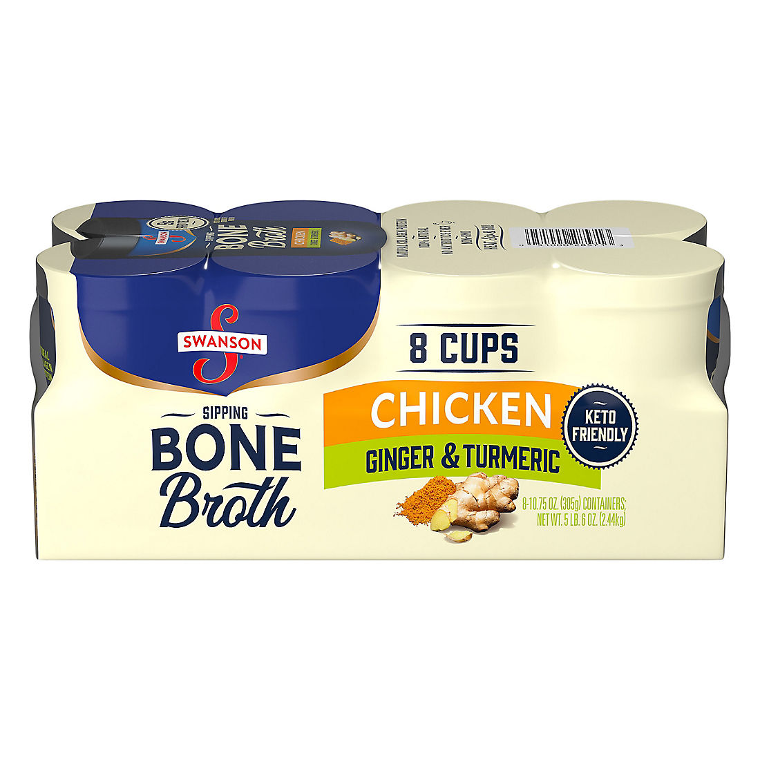 Swanson Sipping Chicken Bone Broth with Ginger & Turmeric
