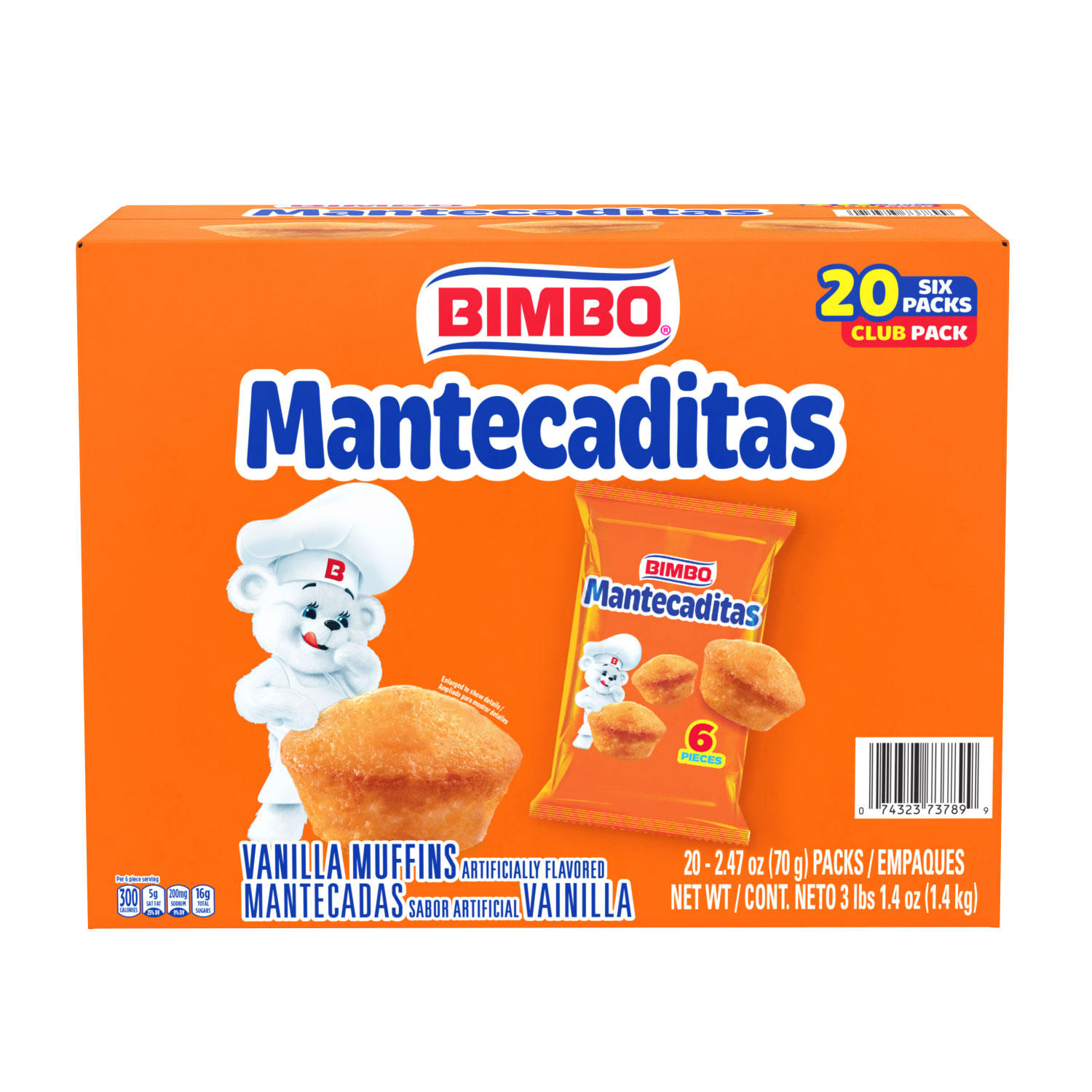 Bimbo Mantecaditas Bite Sized Vanilla Muffins