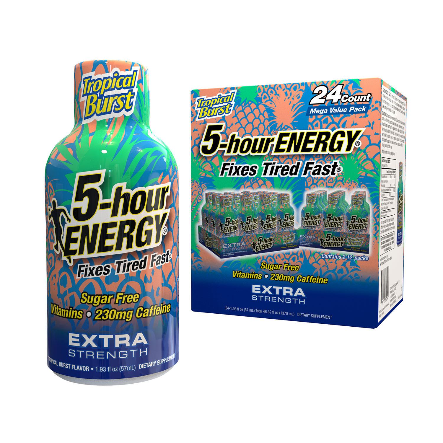 5-hour ENERGY Shot, Extra Strength, Tropical Burst (1.93 oz., 24 ct.)