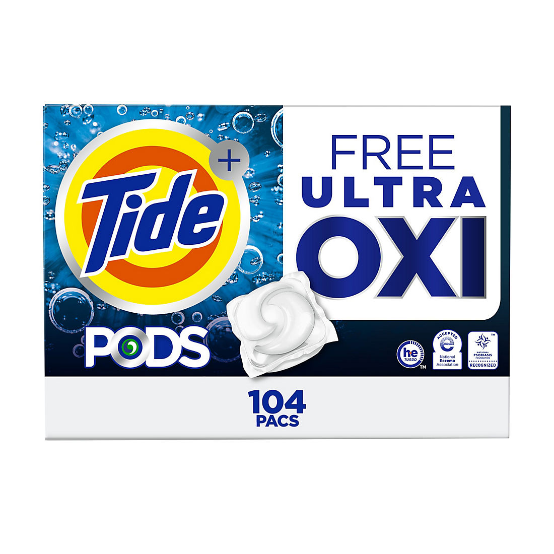 Tide PODS Ultra OXI Free Laundry Detergent Pacs, 104 ct.
