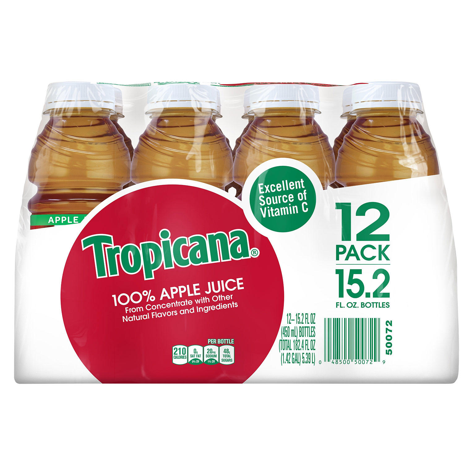 Tropicana 100% Juice, Apple Juice (15.2 oz., 12 pk.)
