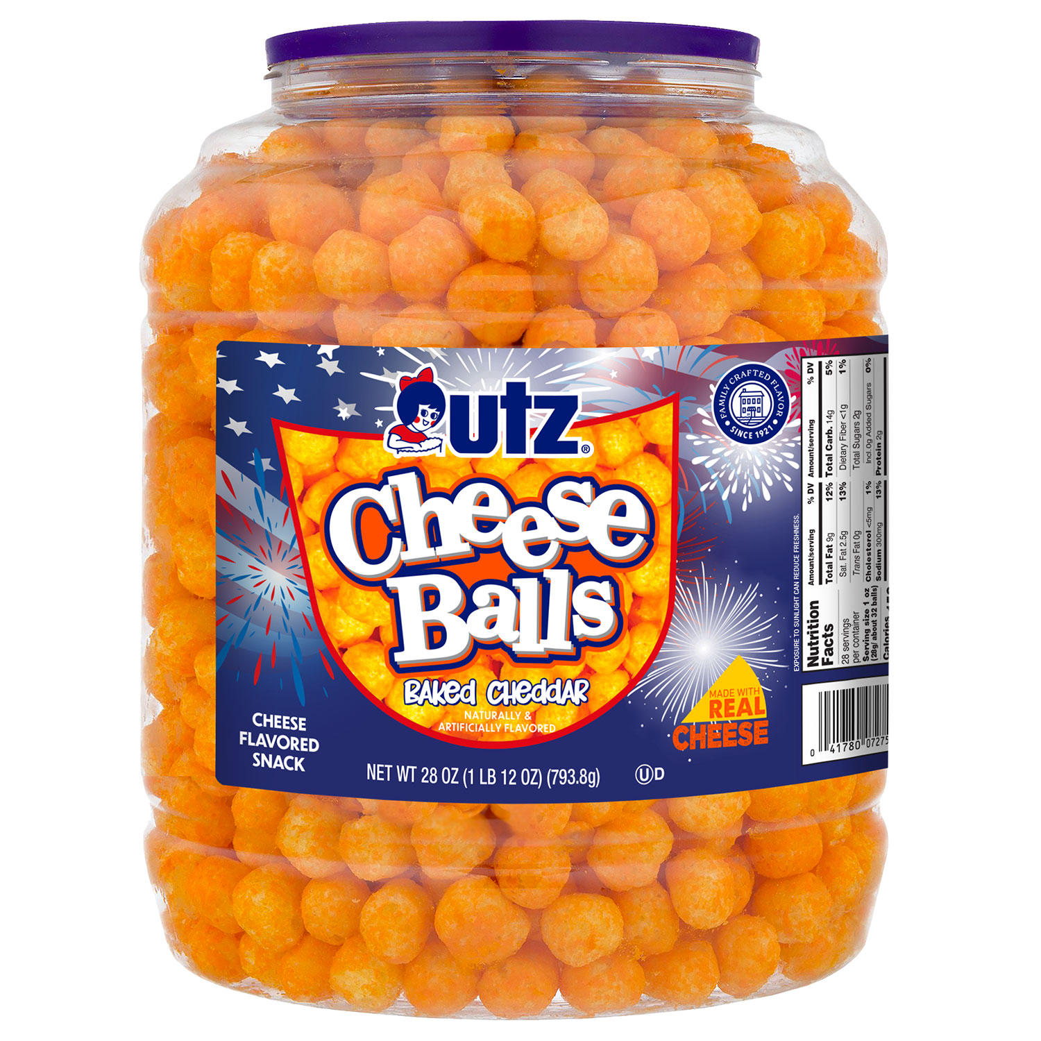 Utz Cheeseball Barrel (28 oz.)