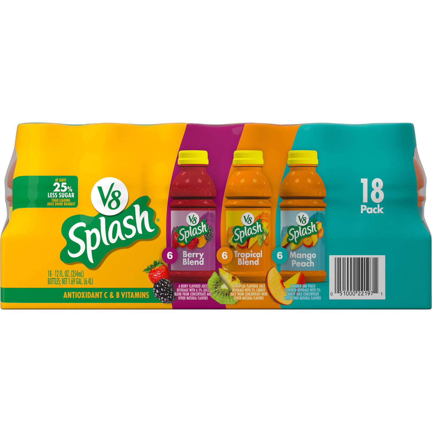 V8 Splash Variety Pack (12 oz., 18 pk.)