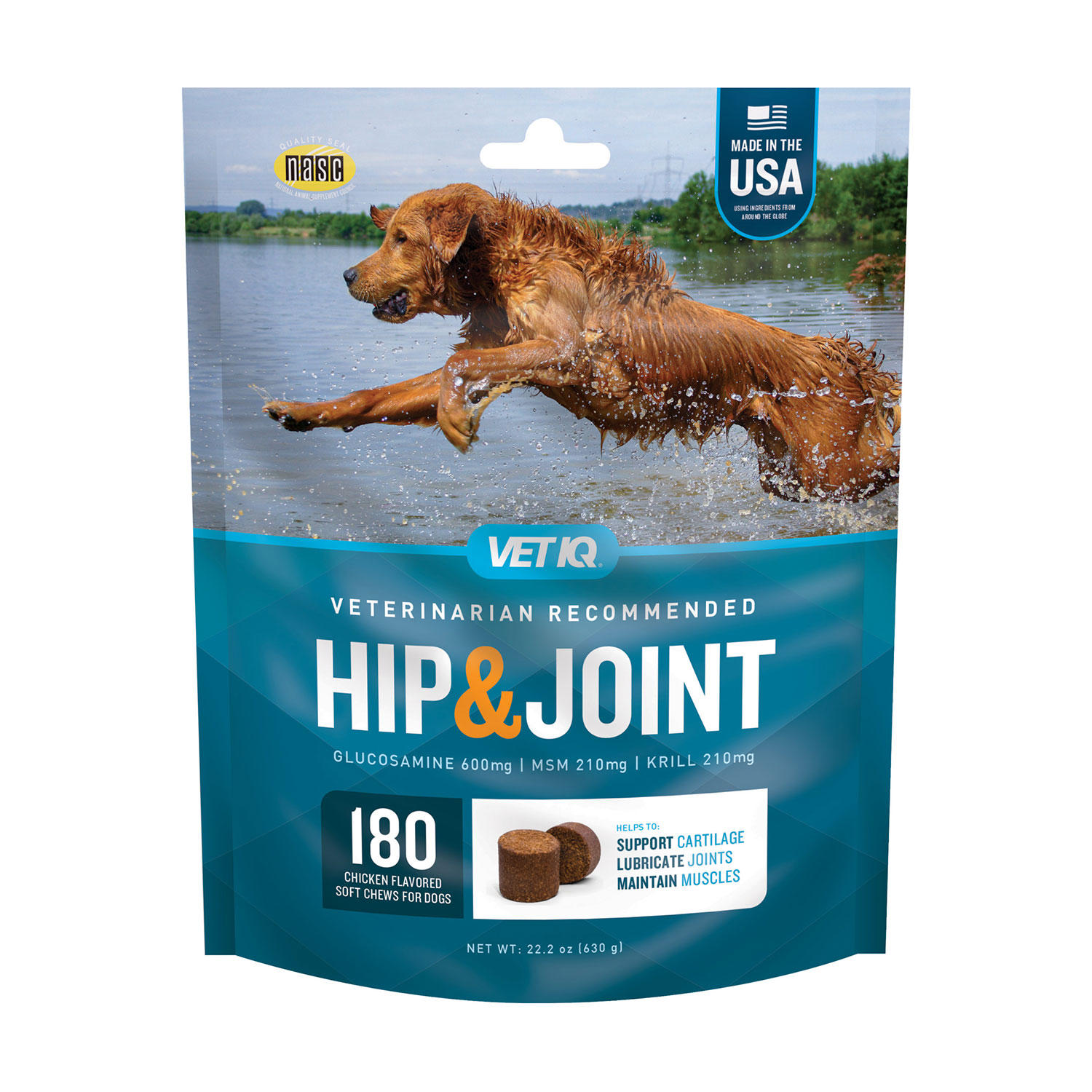 VETIQ Maximum Strength Hip & Joint Soft Dog Chews, Chicken Flavored (180 ct.)