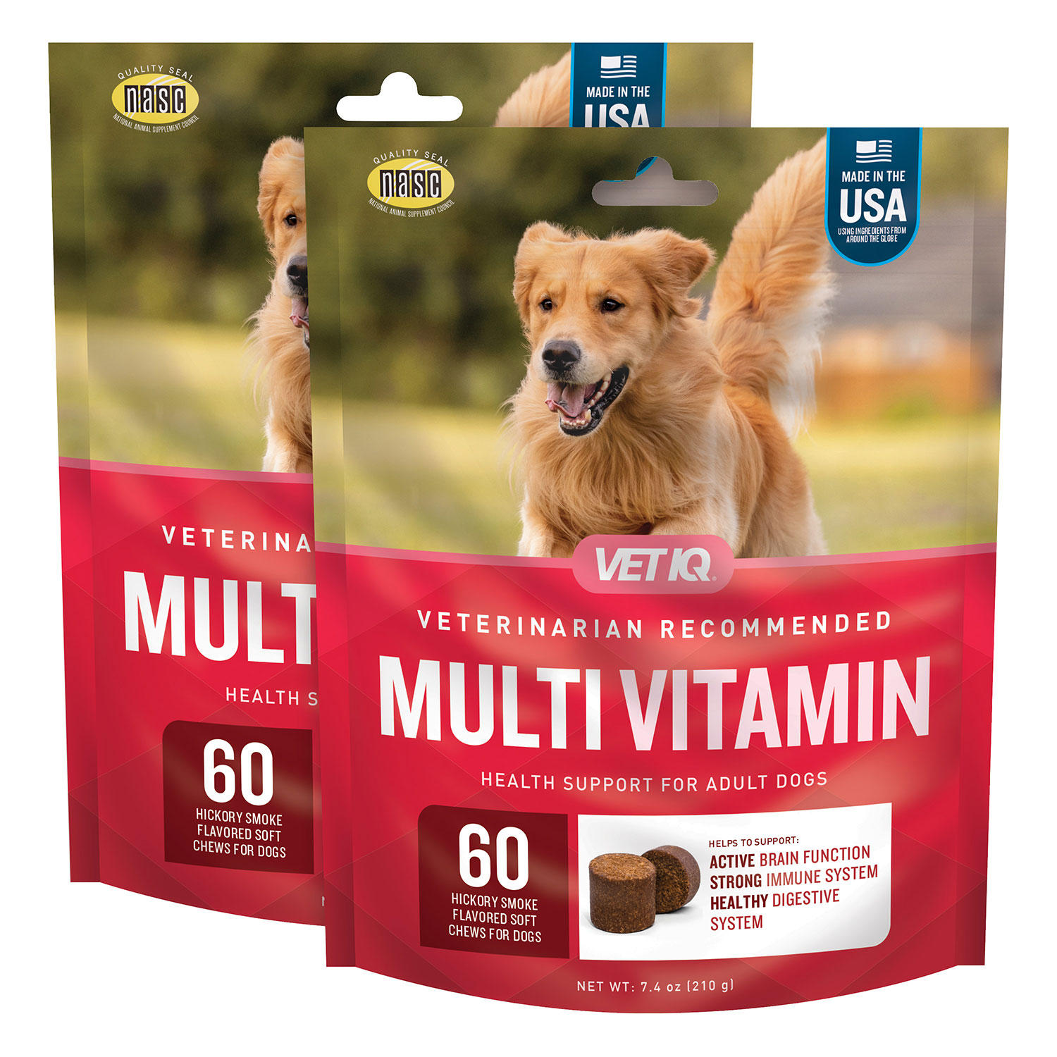 VETIQ Multivitamin Soft Dog Chews, Hickory Smoke Flavored (60 ct., 2 pk.)