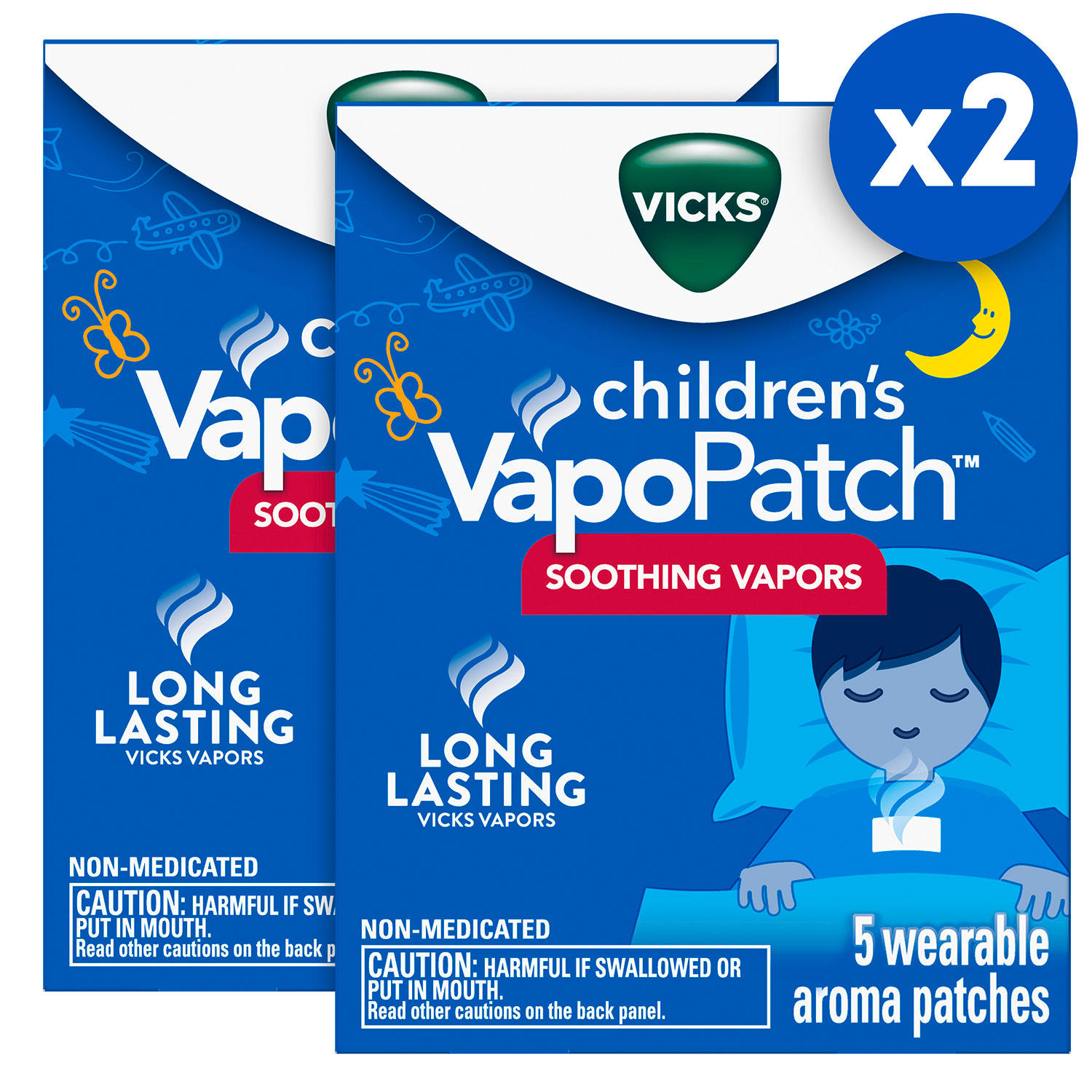 Vicks VapoPatch with Long Lasting Soothing Vicks Vapors for Children (5 ct., 2 pk.)