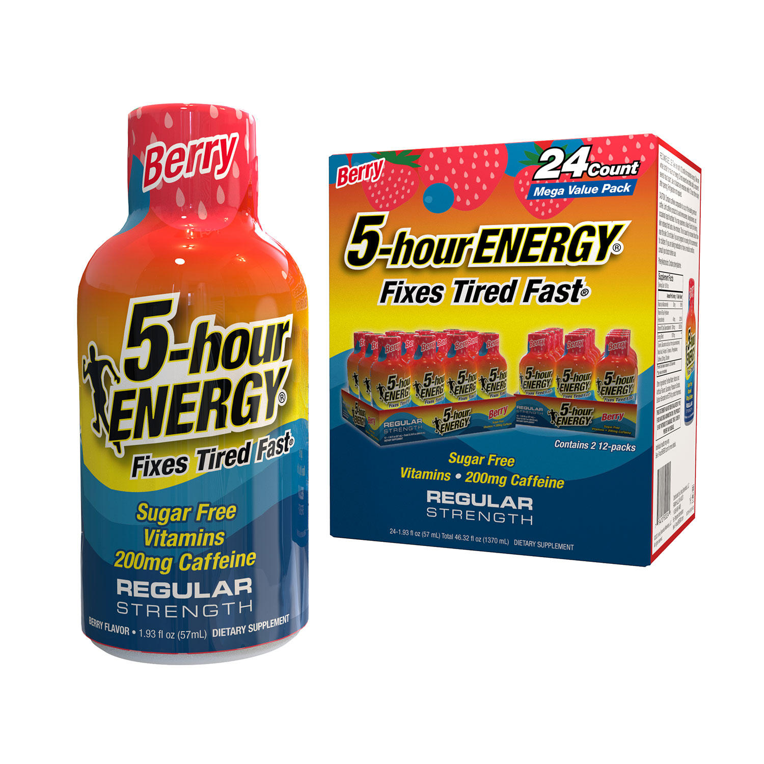 5-hour ENERGY Shot, Regular Strength, Berry (1.93 oz., 24 ct.)