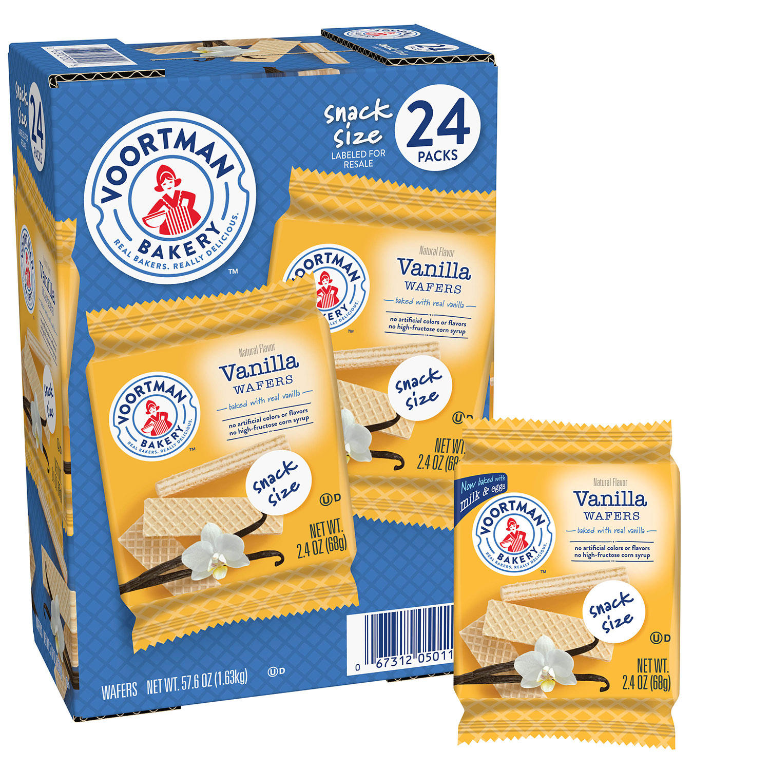 Voortman Vanilla Wafers Snack Size (57.6 oz., 24 pk.)