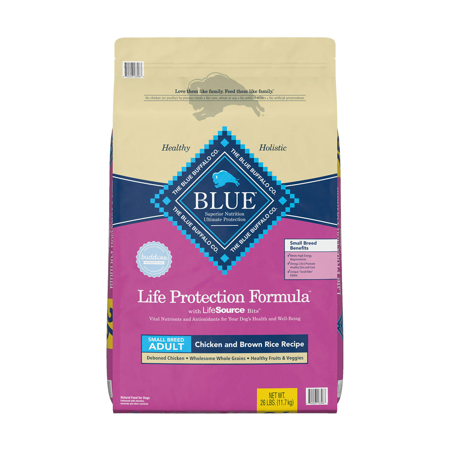 Blue Buffalo Life Protection Formula Adult Dry Dog Food, Chicken & Brown Rice (26 lbs.)