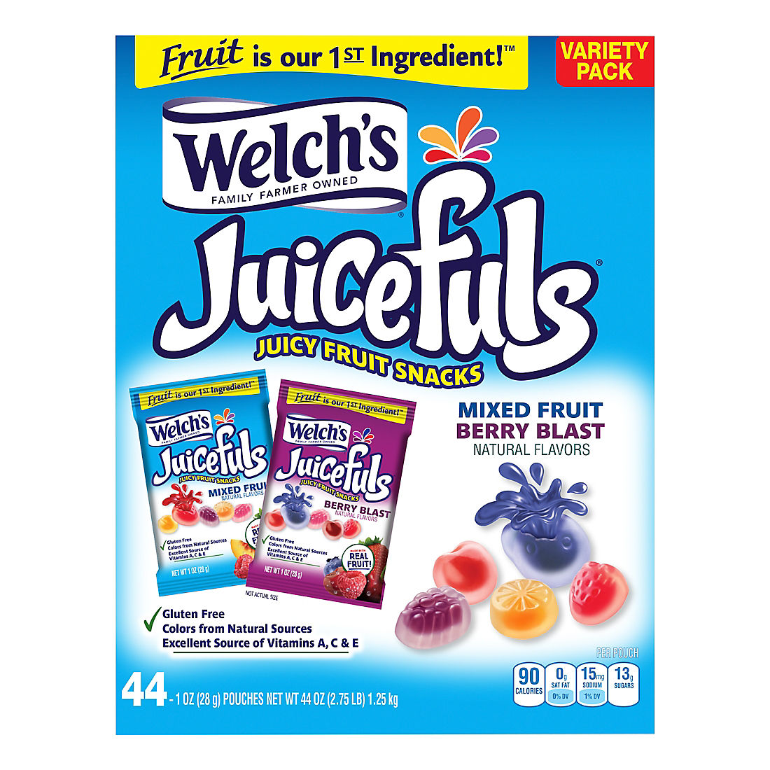 Welch's Juicefuls Mixed Fruit & Berry Blast, 44CT
