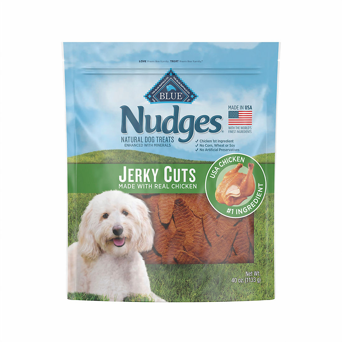 Blue Buffalo Nudges Jerky Cuts Natural Dog Treats - Chicken, 40 oz.