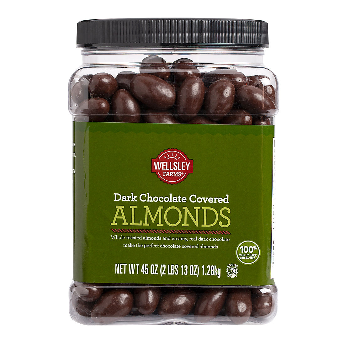 Wellsley Farms Dark Chocolate Covered Almonds, 45 oz.