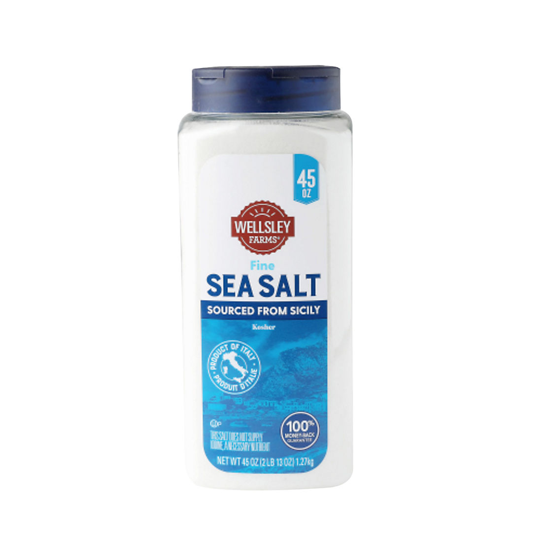 Wellsley Farms Fine Sea Salt, 45 oz.