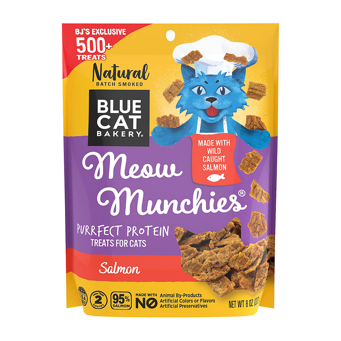Blue Cat Bakery Meow Munchies Salmon Cat Treats, 8 oz.