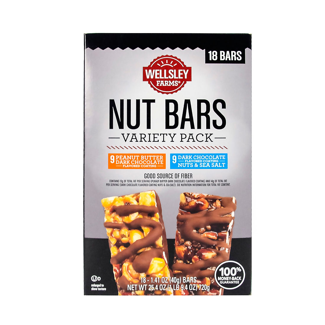 Wellsley Farms Nut Bar Variety Pack, 18 pk.