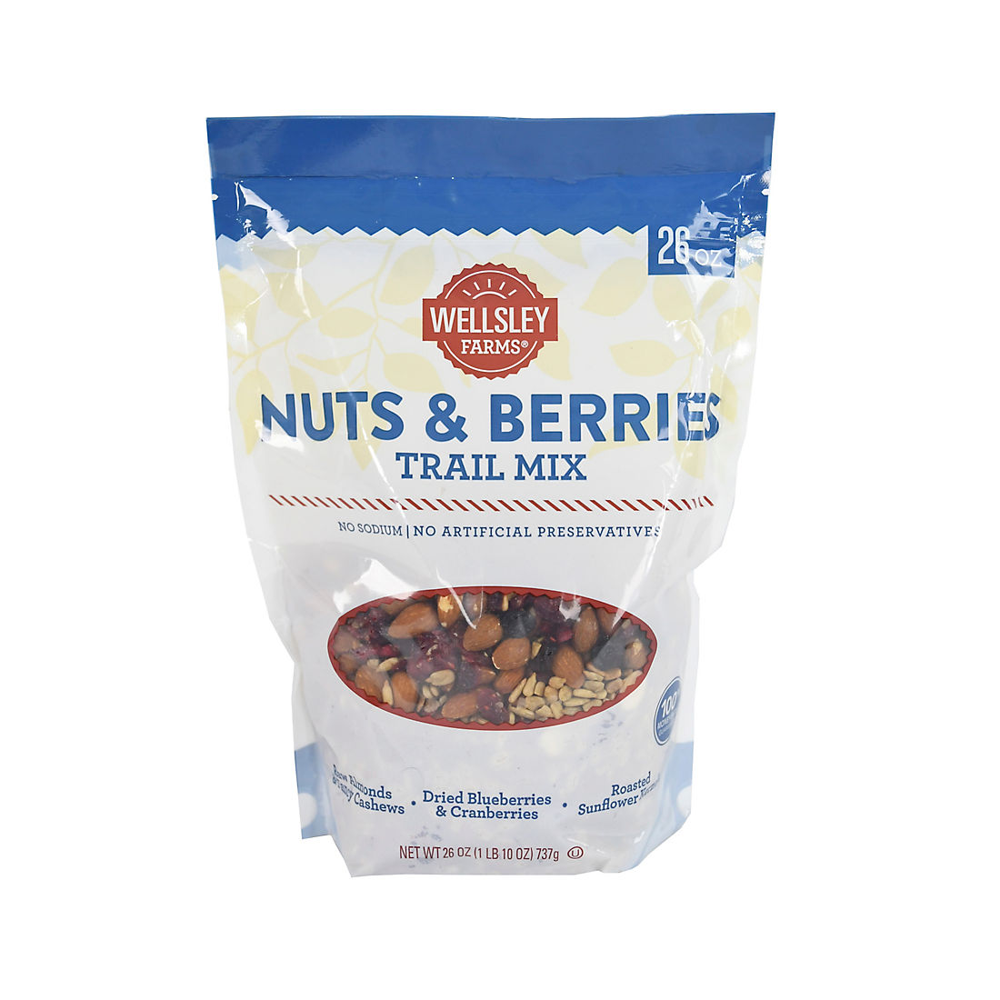 Wellsley Farms Nuts & Berries Trail Mix, 26 oz.