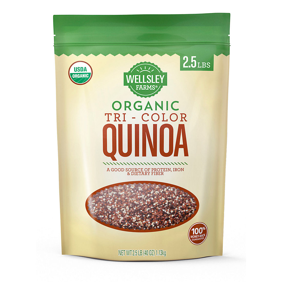 Wellsley Farms Organic Tri-Color Quinoa, 2.5 lbs.