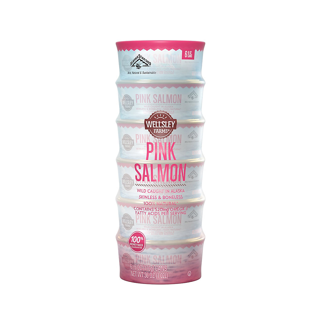 Wellsley Farms Pink Salmon, 6 ct./6 oz.