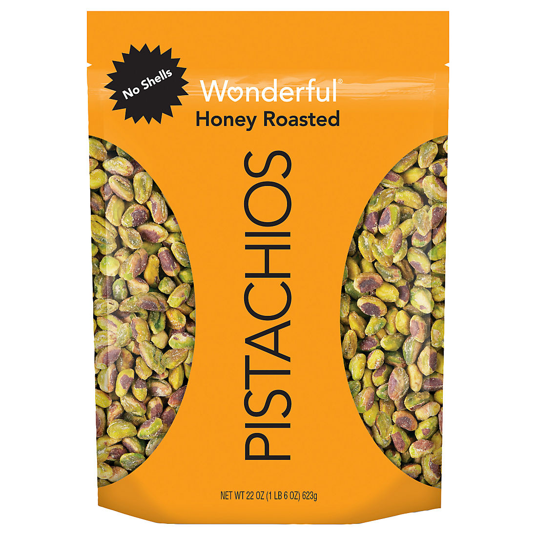 Wonderful No Shell Honey Roasted Pistachios, 22 oz.
