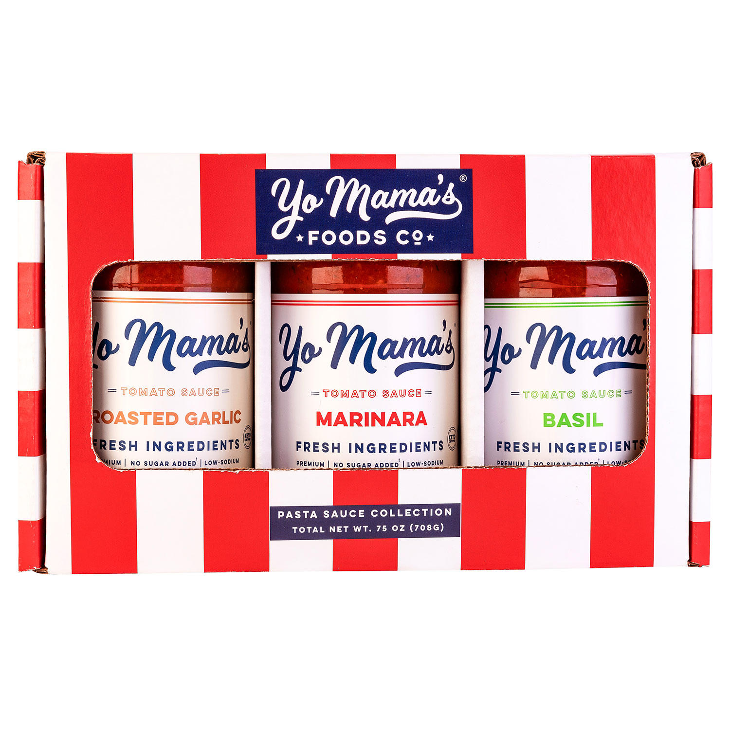 Yo Mama's Foods Low-Carb Italian Pasta Sauce Gift Box (25 oz., 3 pk.)