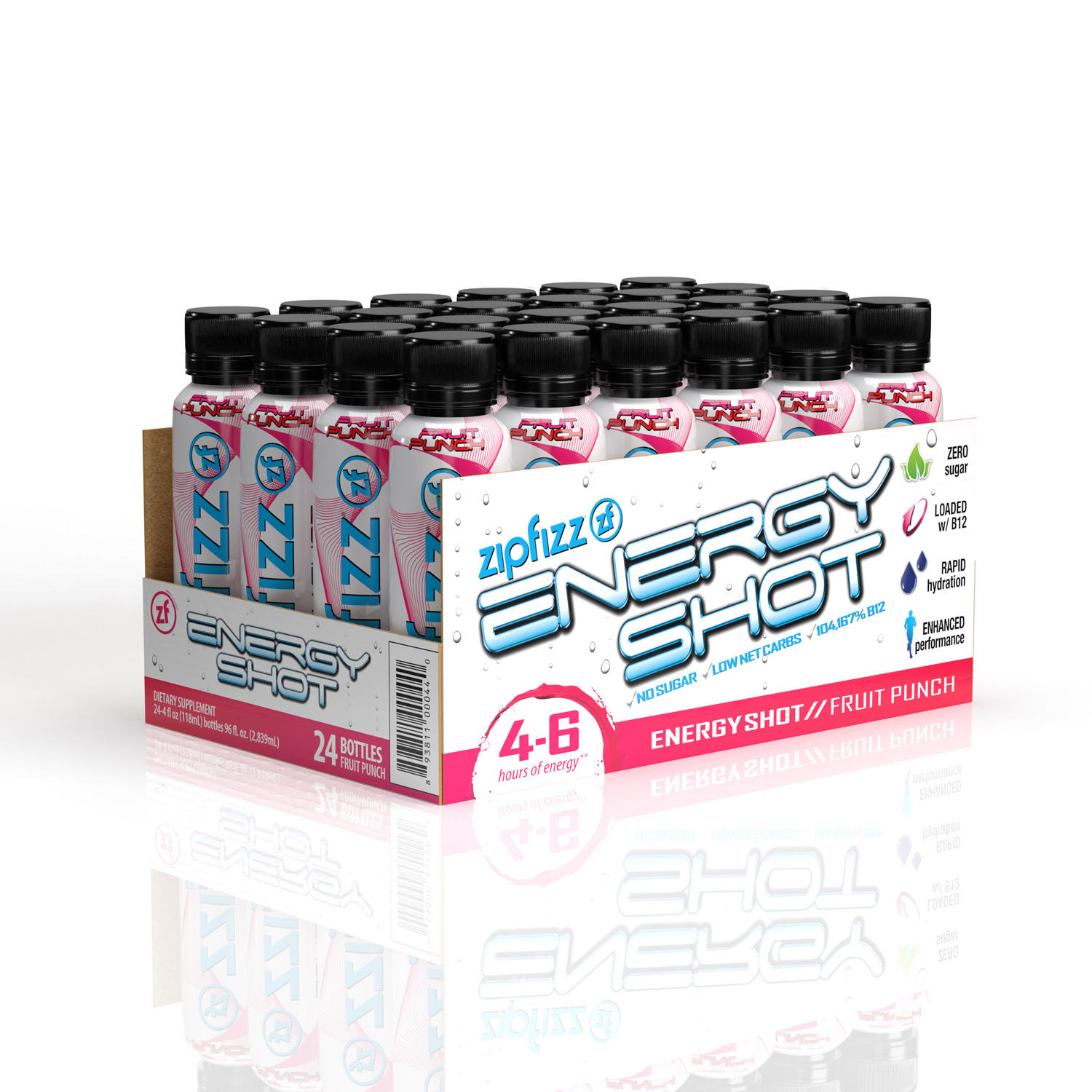Zipfizz Liquid Energy Shot, Fruit Punch (24 ct.)
