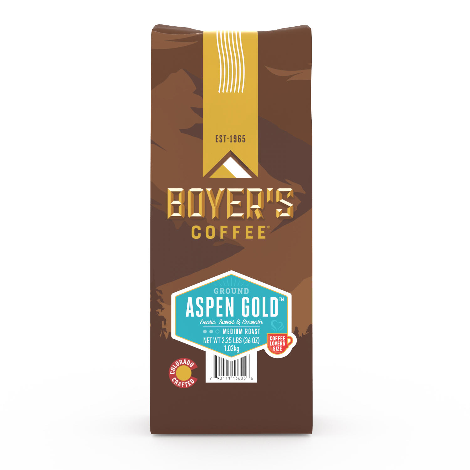 Boyer's Coffee Medium Roast Ground Coffee, Aspen Gold (2.25 lbs.)