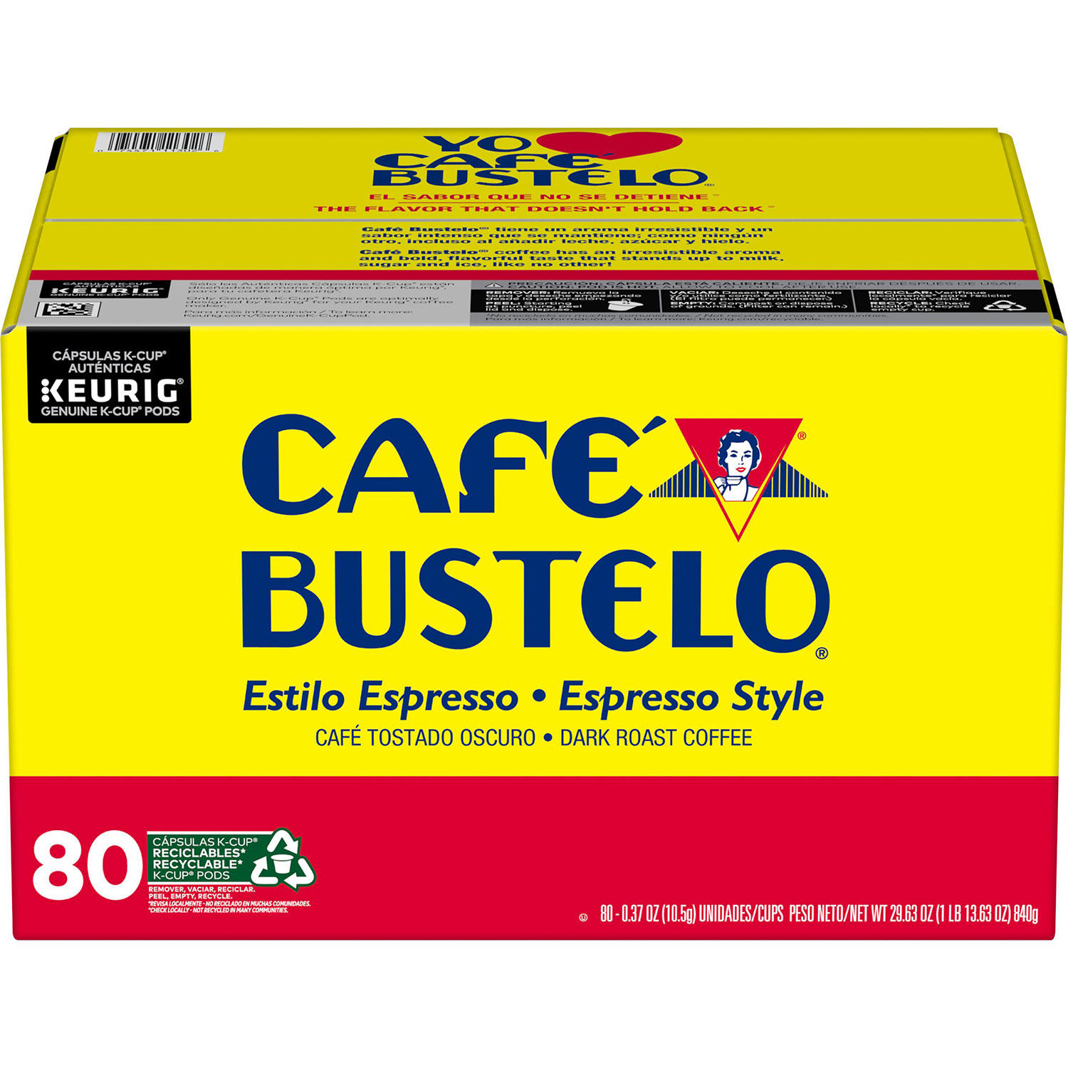 Café Bustelo Coffee K-Cups, Espresso Style Dark Roast (80 ct.)