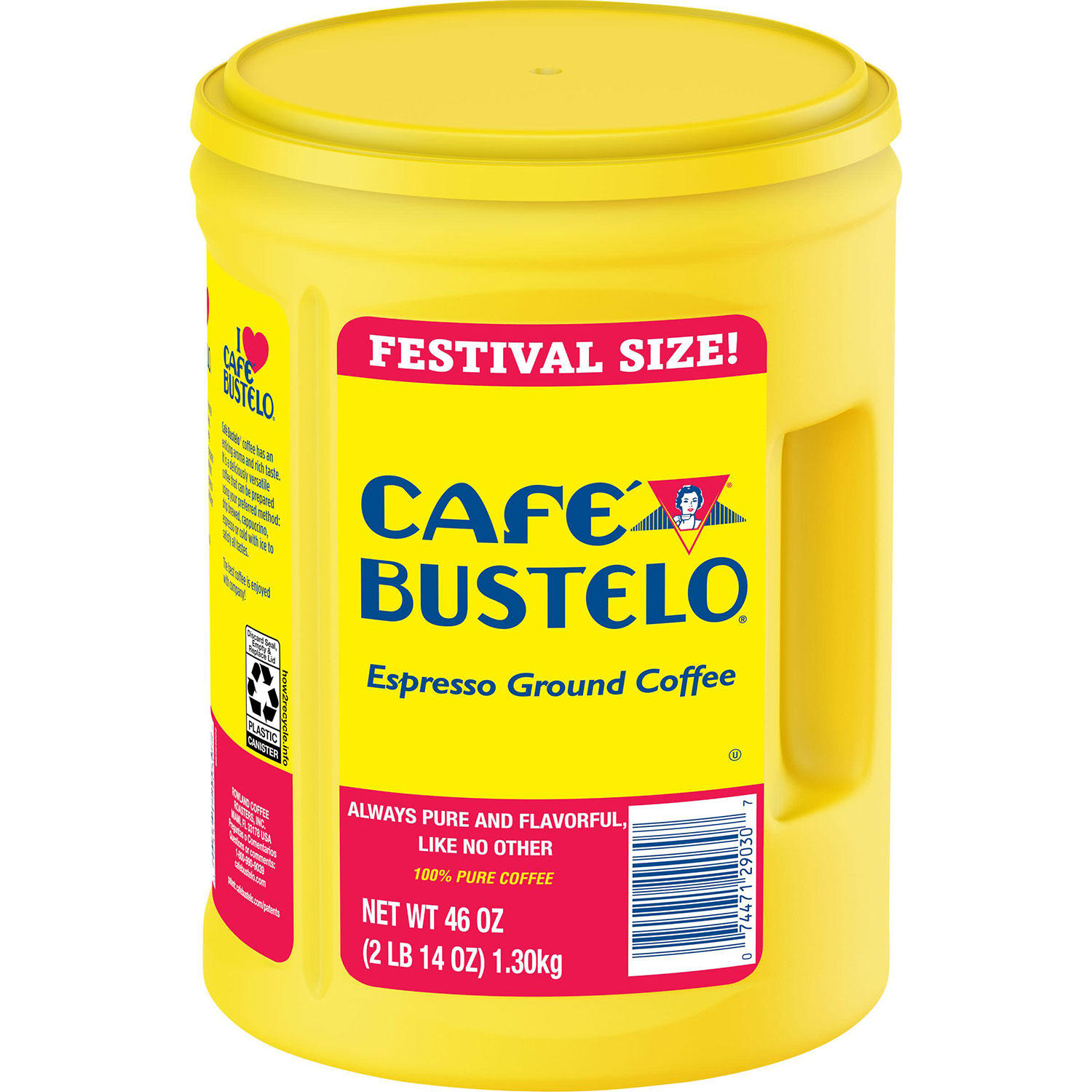 Café Bustelo Festival Size Dark Roast Ground Coffee, Espresso (46 oz.)