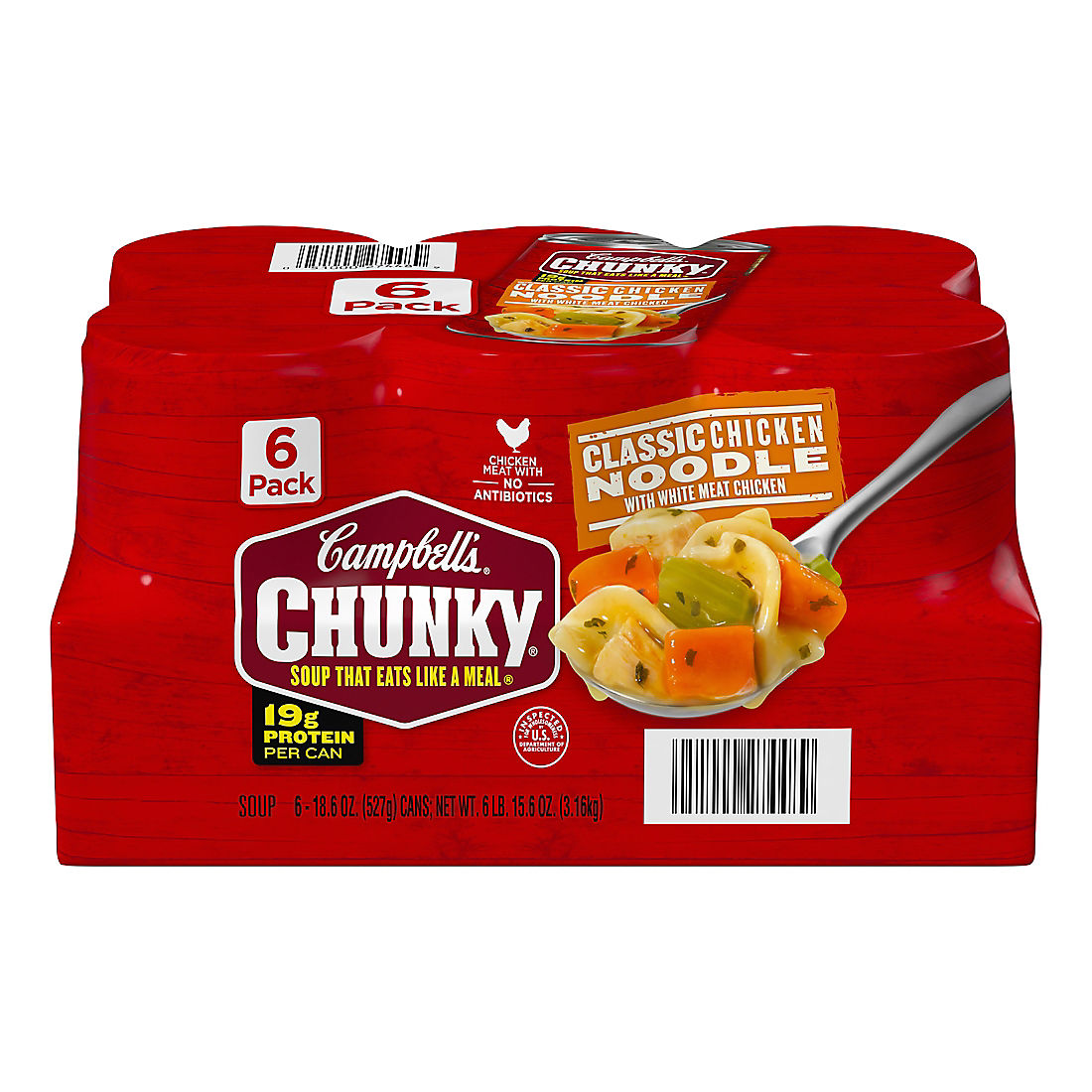 Campbell's Chunky Classic Chicken Noodle Soup, 6 pk.