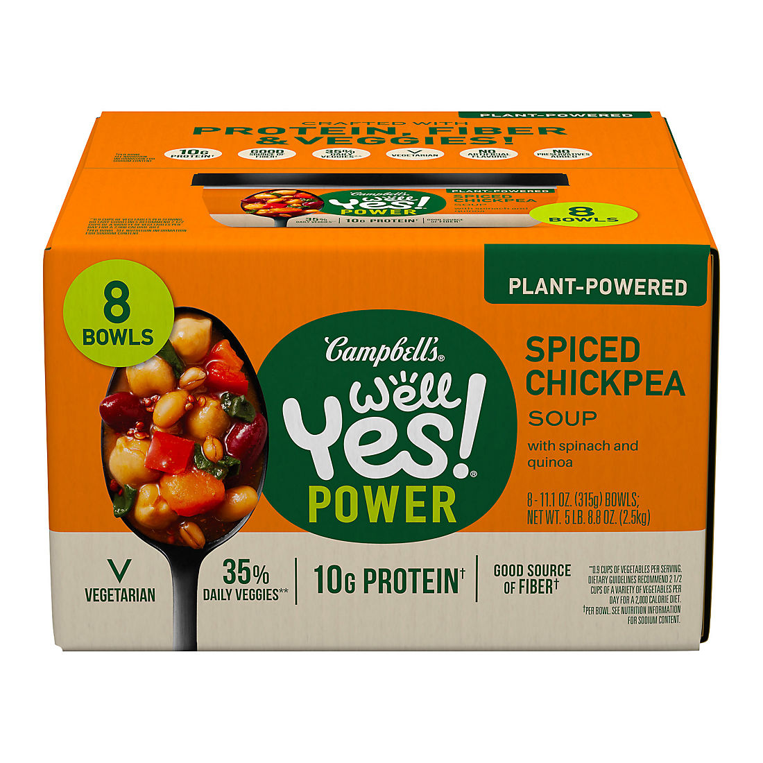 Campbell's Well Yes! Spiced Chickpea with Spinach and Quinoa Power Soup Bowl